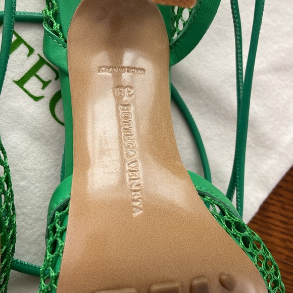 Bottega Veneta SALE Italian green sandals, Scarps Pelle S. Gonna size 38 EUC - Picture 5 of 8